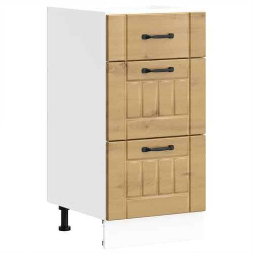 vidaXL kitchen base cabinet - artisan oak engineered wood 40x46x81.5cm - ample storage with adjustable feet for modern kitchen