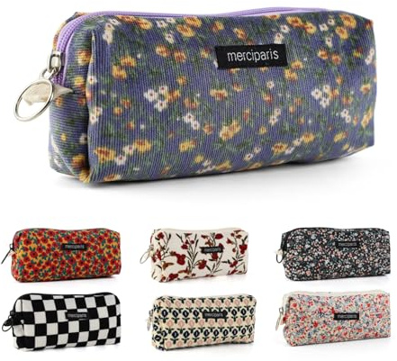MHwan Federmäppchen, Mäppchen im Retro-Stil, Hochwertiges Mäpchen aus Cord, Leicht, Kann Aufgehängt Werden, Kann Als Stiftemäppchen, Kosmetiktasche, Verwendet Werden