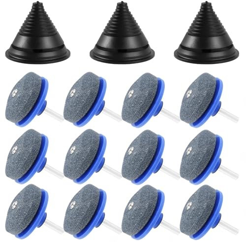 Foppla 12 pezzi tagliaerba, affilacoltelli compatibili con Power Drill Rotary tosaerba – Kit di attrezzi con bilanciatori lama riutilizzabile per trapano manuale (15 pezzi, blu nero)