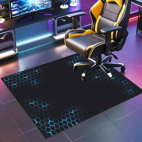 Gaming-Stuhl-Unterlage Bodenschutzmatte Bürostuhl Unterlage Bürostuhl Unterlage für Stühle Anti-Silp 70 x 100 cm Gamer Teppich Schreibtischstuhl Unterlage für Laminat Parkett Hartböden Kratzfest