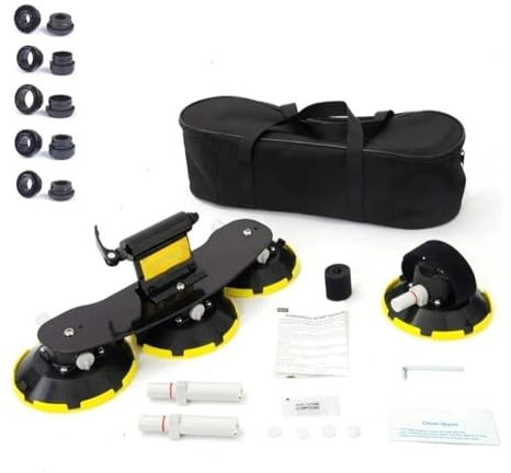 ATATKRT Bike Carrier for Car Roof, Vacuum Suction Cup Bicycle Rack Aluminium Alloy Roof Rack with 5 Adapters for Most Bikes