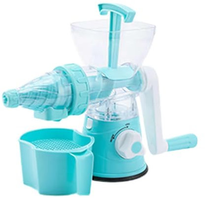 Exprimidor de frutas, exprimidor manual portátil de manivela, herramienta de cocina compacta, para apio, hierba de trigo, col rizada, espinacas y cualquier otra hoja verde, azul (35 x 11 x 22 cm)