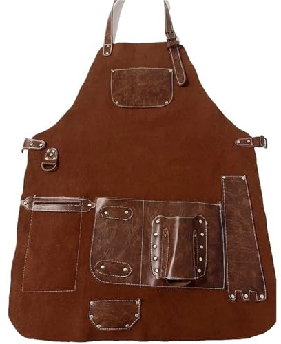 LSNNMU Tablier De Travail Tablier épais à Double Face for Soudeur Industriel, machiniste, Artisan, mécanicien Automobile, Outil, Poches Multiples