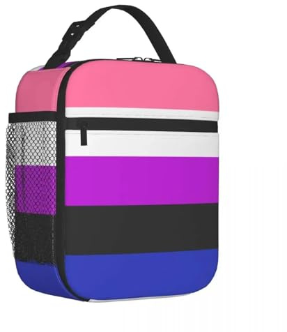 TFDGDGH Gender Fluid Fluidity Pride Insulated Lunch Bags Lunch Container Portable Cooler Thermal Bento Box Travel
