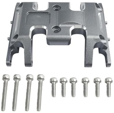 SCX24 1/24 RC Crawler Chasis de Aluminio Montaje de transmisión de Placa de patrón Compatible con Piezas de automóvil de rastreador a Escala 1/24(Titanium)