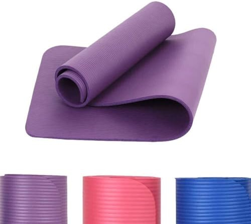 Yogamatta Pilatesmatta Fitnessträningsmatta Miljövänlig utomhuscampingmatta Extra tjock träningsmatta med hög densitet(Purple)