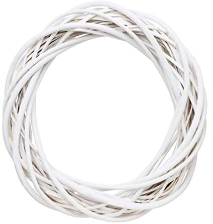 Couronne en Osier 30 cm Forme de Couronne de Vigne Naturelle pour l'artisanat – Base Guirlande Vigne en rotin pour Arrangements Floraux, Noël et décoration
