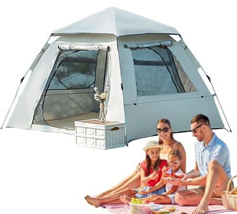 Tienda De Campaña Con Montaje Instantáneo | 2-3 Personas Resistente Al Agua Y Plegable | Tienda De Exterior Con Apertura Automática | Para Montañismo Picnic Senderismo Mochilero Adultos Y Adolescentes