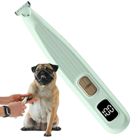 Haarschneider für Hunde, Welpen und Katzen, 2 Geschwindigkeiten, LCD-Display, wiederaufladbar, kabellos, für Hunde und Katzen | Für Katzen, Kätzchen, Welpen, alle Haare, Haus, Wohnung, Camping