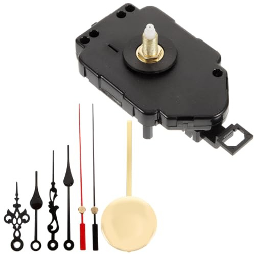 OSOLADY Quarz Pendeluhrwerk Ersatzset mit Zeigern, Schwarz, 1 Satz | Selbstgemacht Reparatur für Pendeluhren, Kunststoff und Eisen, Stabile Laufleistung
