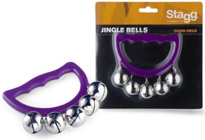 Stagg SHB5 PP Kleiner Schellenring mit 5 Glöckchen Plastik violett