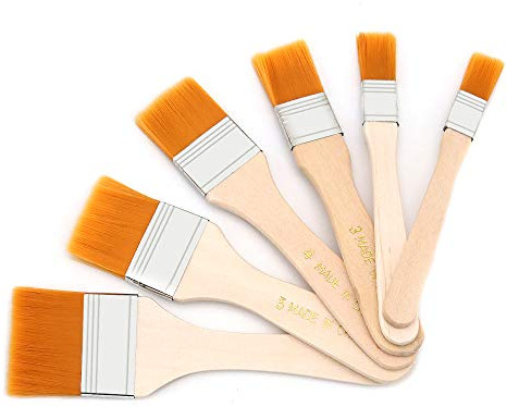 6PCS Paint Brushes Sets Professional Acrylic Paint Brushes for Art, Decorating, Watercolor, Oill, Gouache Wooden Paint Tools