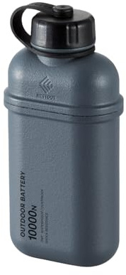 ELECOM NESTOUT Power Bank 10000mAh, Caricabatterie Portatile Outdoor, Resistente e Impermeabile IP67, Antiurto, Ricarica Rapida USB-C PD 20W, Batteria per Smartphone Tablet Campeggio Trekking - Grigio