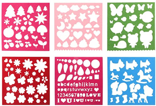 MAGICLULU 6st Stochern Spaß Vorlage Wollfilzwerkzeug Wollapplikationsform Filzschablone Bastelwerkzeug Filzapplikationsschablonen Bastelschablonen Zum Filzen Wollfilzform Handbuch Gefühlt