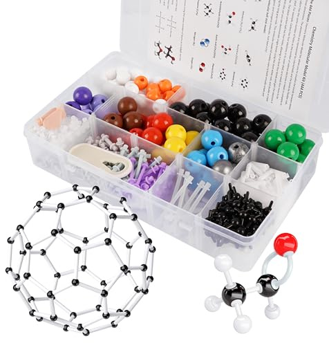 YCHOULEK Molecular Model Kit, 444 Pcs Organic Molecular Chemistry Set, Atom Element Model Kit for Lessons in Chemistry, Molecular Structures Building kit, Ochem Science Gift for Teachers and Students