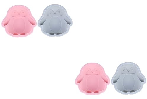 BESTOYARD 4piezas Moldes De Hornear De Forma De Pingüino Para Pasteles Infantiles Para Decoración De Tartas y Bizcochos Color Aleatorio