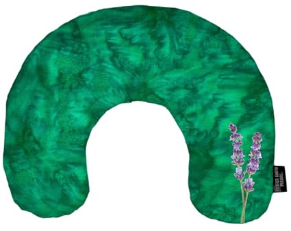 Mother Earth Pillows Small Triggerpoint Pillow for Neck and Shoulders (Green Print - Soothe Herbal Blend)