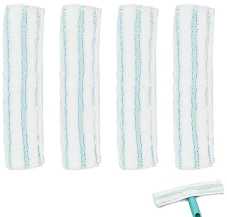 COZERI 4 Stück Ersatzbezug für Leifheit Fensterwischer Window & Frame Cleaner, Mikrofaser Wischbezug für Streifenfreie Fensterreinigung, Kompatibel mit Leifheit Fensterwischer und Fensterabzieher