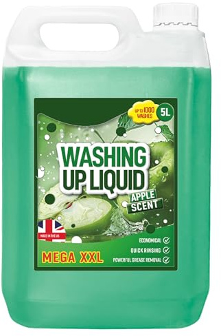 Inovix® Washing Up Liquid | Dishwashing Liquid | Dishwasher Liquid Removes Grease & Grime With Ease | Eco Friendly Minimal Scrubbing, Washing Up Liquid Bulk 5L For Kitchen & Home