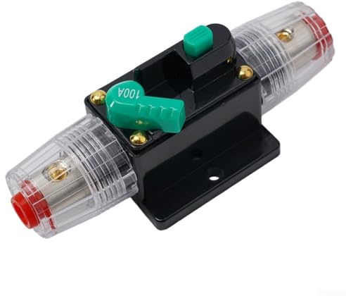 Zilimontt Disjoncteur 10 A-100 A Amp avec fusible de réinitialisation manuelle, 12 V-48 V DC étanche pour voiture, bateau, et protection de l'alimentation audio, prévention des surcharges, panneau