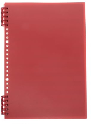 DECHOUS Vintage Notenbuch mit Abnehmbaren Blättern für Kinder Rotes B5 Übungsnotenbuch aus Kunststoff und Papier Vielseitig Einsetzbar für Musikschulen und Homeschooling