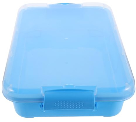JUMPLAWN Sandkasten Transparent Mittelgroß mit Aufbewahrungsbox und Moulds Sicheres Kunststoff Material Vielseitig für Innen Außenspiel für Zuhause und Kindergarten