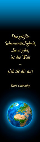 authentic BOOKMARK 3D Lesezeichen Welt - Schwarz, Kunststoff, 1 Stück