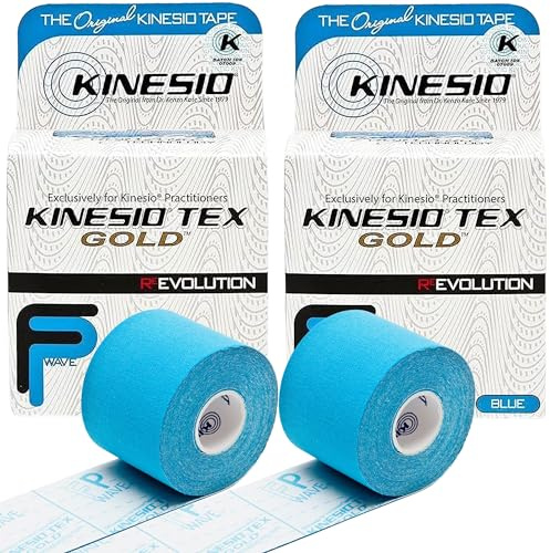 Kinesio Tex Gold Tape, 2 x 16.4', Blue, 2 Rolls
