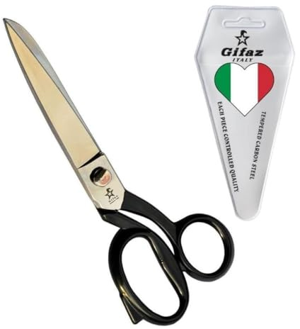 GIFAZ Forbici da Sarta Professionali 23,50 cm e di Precisione TAGLIATUTTO in Acciaio al Carbonio Verniciate Resistenti ed Affilate per Taglio e Sartoria - Ultra Resistente Made in Italy