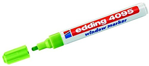EDDING Window Marker 4095 | In allen Farben + Kombinationen zu verschiedenen Mengen wählbar (6, Hellgrün)