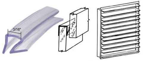 CRL Clear Jalousie and Louver Slat Vinyl - 100 ft