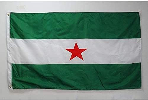 AZ FLAG Bandera de Andalucia ARBONAIDA 150x90cm - Bandera INDEPENDENTISTA ANDALUZA - NACIONALISMO Andaluz 90 x 150 cm