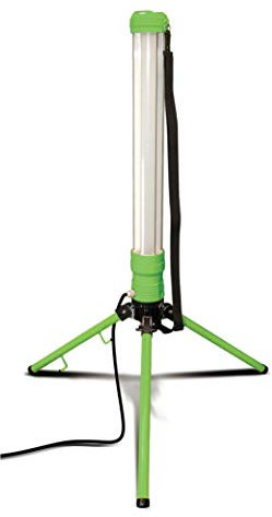 Luceco Projecteur Chantier Trépied 40W LED, Lampe IP65 Etanche, Éclairage Travail Extérieur pour Garage, Atelier, Bricolage, Construction Vert