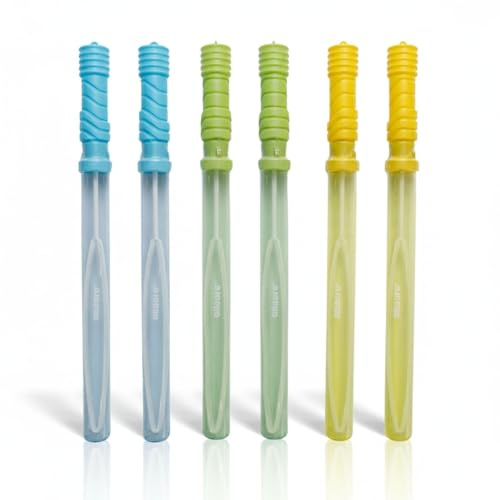 alldoro 60628 Bubble Party Épée pour Bulles de Savon Lot de 6, bâton de Bulles de Savon 120ml de Solution savonneuse, bâton XXL d'env. 37 cm, Enfants à partir de 36 Mois & Adultes