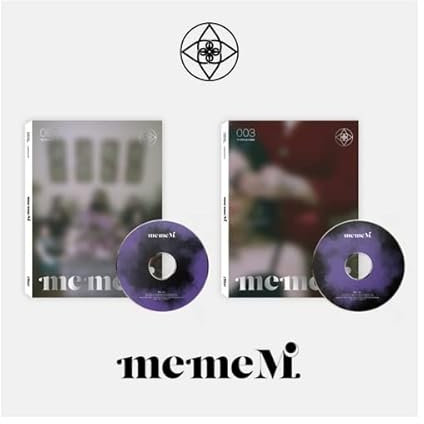 DREAMUS Purple Kiss - MemeM [Meme + M Full Set ver.] (3rd Mini Album) 2 Alben + Vorbestellungsbegrenzte Vorteile + Kultur Koreanisches Geschenk (dekorative Aufkleber, Fotokarten, Top-Loader Stciker)
