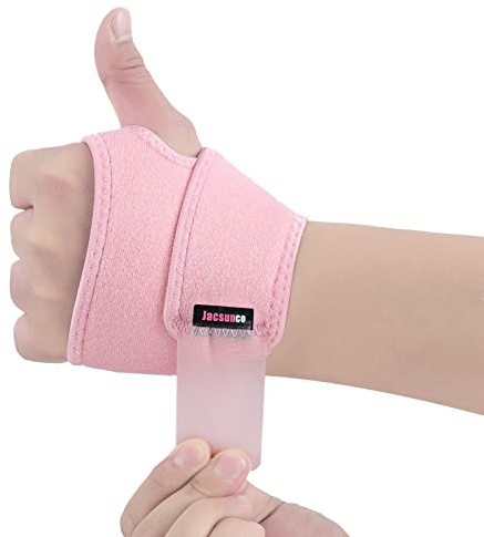 Handgelenk Bandagen, Kompressionsbandage zur Schmerzlinderung, Handgelenkstütze für Sport, Fitness, Kraftsport und Alltag, Wrist Wrap für Damen und Herren, Passend für Links und Rechts Hand (Rosa)