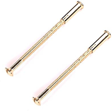 cyclingcolors 2x Verbindungsschraube M4 x 65 farbe messing golden Möbelverbinder schrauben vintage Hülsenschrauben Möbelschrauben Holzverbinder Schrankverbinder