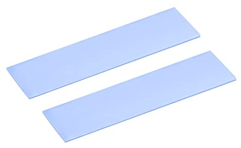 sourcing map 2 Pack M.2 Thermal Pad 100x22x1mm for Pc M.2 22110 Nvme SSD Heatsink Cooler Blue