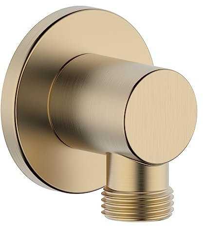Derengge SA-0041-BG Handheld Shower Wall Supply Elbow, Wall-Mount Hose Connector, without Shower Head and Hose, Brushed Gold Finished