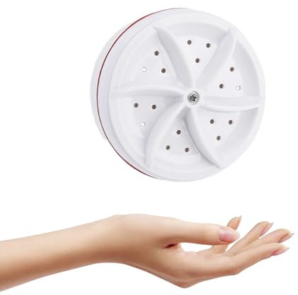 ieron Mini machine à laver portable turbo à ultrasons pour voyage, camping, voyage d'affaires, turbine à linge avec alimentation USB pour le nettoyage des chaussettes, sous-vêtements, petits