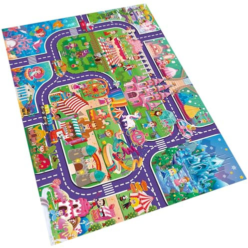 Oriate Kind Traum Matte Märchen Spielzeug Aktivität Spielmatte, Interaktive Eltern Kind Spielen Straße Matte, Kinder Pädagogische Spielzeug Zubehör Rollenspiel, 32 * 47in