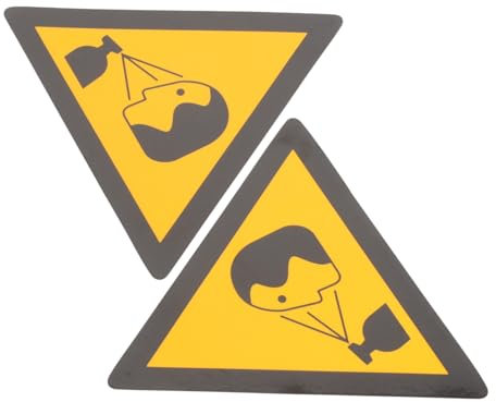 Panneau D'avertissement Adhésif Triangulaire 2 Pièces pour Sécurité