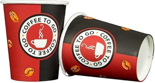 Made in DE 1000 x Kaffeebecher 100ml Coffee to go Hartpapier Pappbecher Cup | Premium, 0,1l, Tee Cups, Becher Einweg Trinkbecher für Heiß- & Kaltgetränke