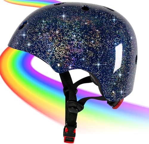 Kids Bike Helmet for 3-5-8-14 Years Kids Girls Boys Youth Bicycle Helmet for Scooter Balance Bike Roller Skating Skateboard Helmet (Dark Blue, Small)