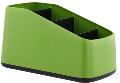 volumoon Organiseur Bureau, Organisateur de Table avec 4 Poches, Range Telecommande, Porte-stylos de Bureau, Pot à Pinceaux Maquillage, Organisateur Maquillage pour Papeterie, Cosmétiques (Vert)