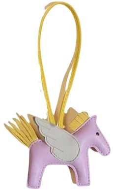 Rockreyoa Cartoon-Pferde-Anhänger Autoschlüsselanhänger Ledertaschen-Anhänger Taschenanhänger Bag Charms Geldbörsenanhänger Keychain Cute Pony-Schlüsselanhänger für Handtasche Rucksack Violett Grau