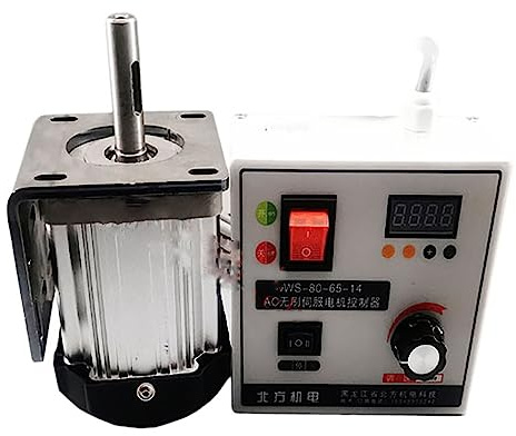 220V High Power Brushless DC Servo Motor Kit, BLDC,for Woodworking Lathe Belt Bead Machine（800W Kit) (800W Kit and bracket),with Controller Speed Adjustable