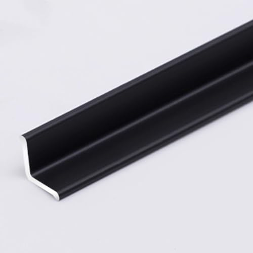Perfil Angular De Aluminio De 90 Cm, Paquete De 3 Unidades. Perfil De Transición Para Paredes Y Techos Con Bordes Lisos Y Acabado Duradero(Matte Black,15x15mm)