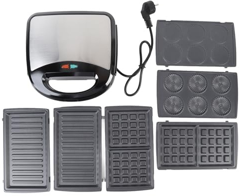 Fyearfly 4 in 1 Breakfast Maker Press, Nonstick, Fast Heating, Removable Plates, EU Plug