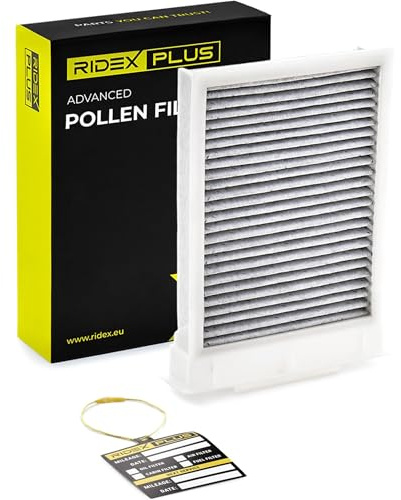 RIDEX PLUS 424I0252P Innenraumfilter Pollenfilter Aktivkohlefilter Höhe: 43,5 Breite: 165 Länge: 222 Kompatibel mit TOYOTA AYGO WNB1, KGB1, BMW 7 F01, F02, F03, F04, CITROËN C1 PM, PN, PEUGEOT